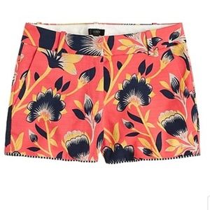 J Crew Hibiscus Floral Shorts